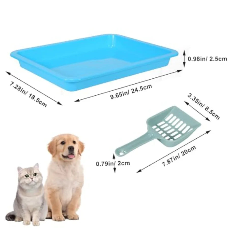 6 Pcs Low Entry Litter Box for Cats, Small Animals