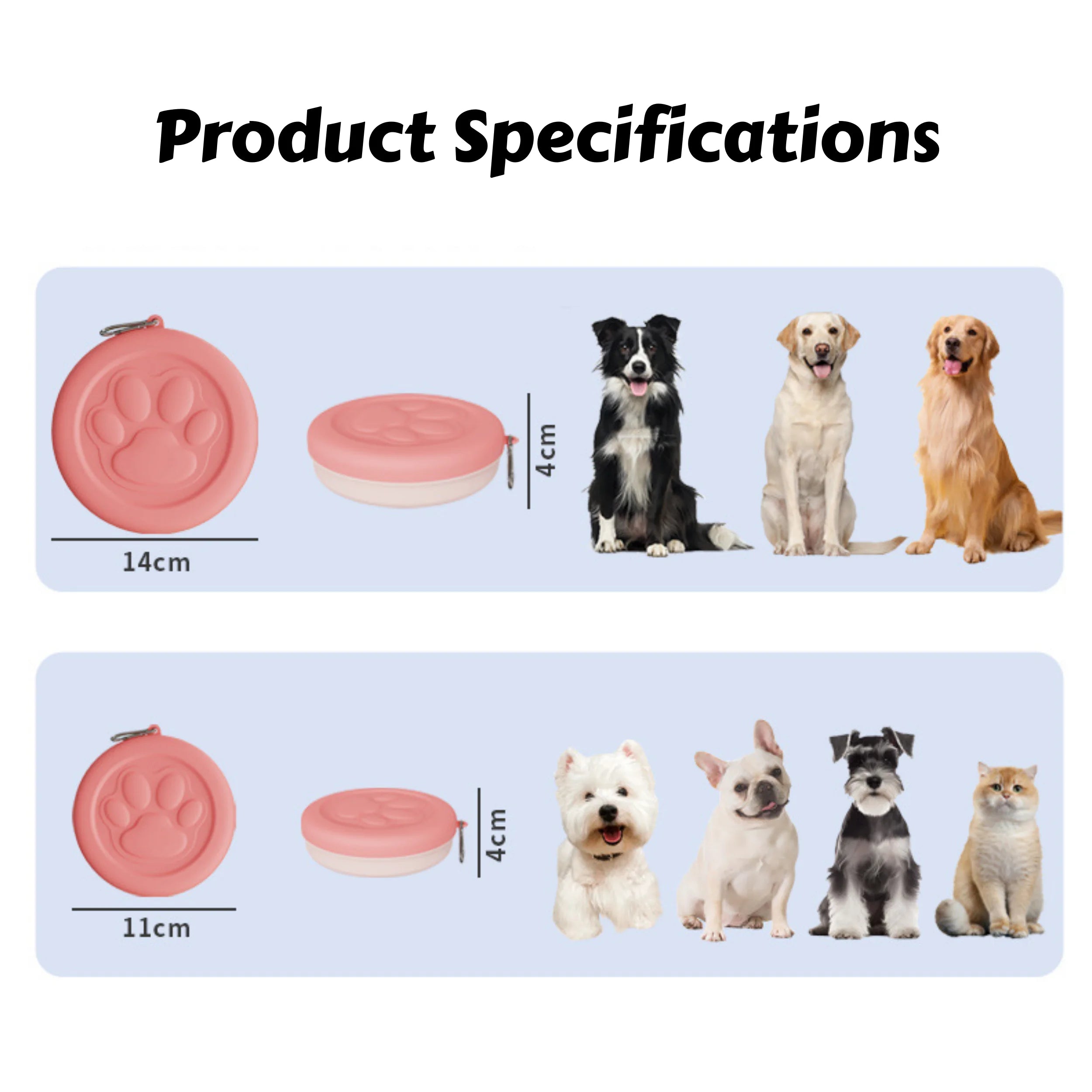 Portable Outdoor Pet Bowl: 2-in-1 Food/Water Dish with Treat Compartment