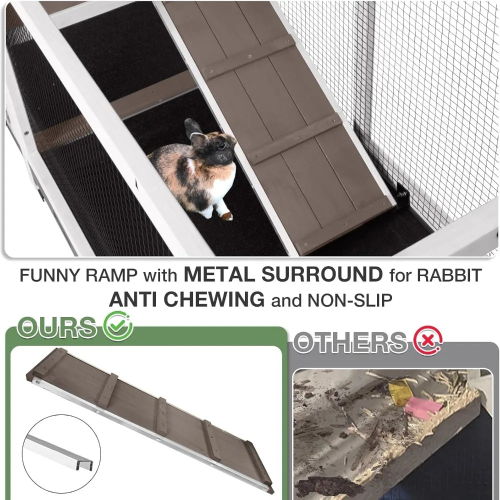 2-Story Indoor/Outdoor Rabbit Hutch