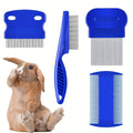 Pack of 4 Flea and Lice Combs, Stainless Steel with Round Teeth