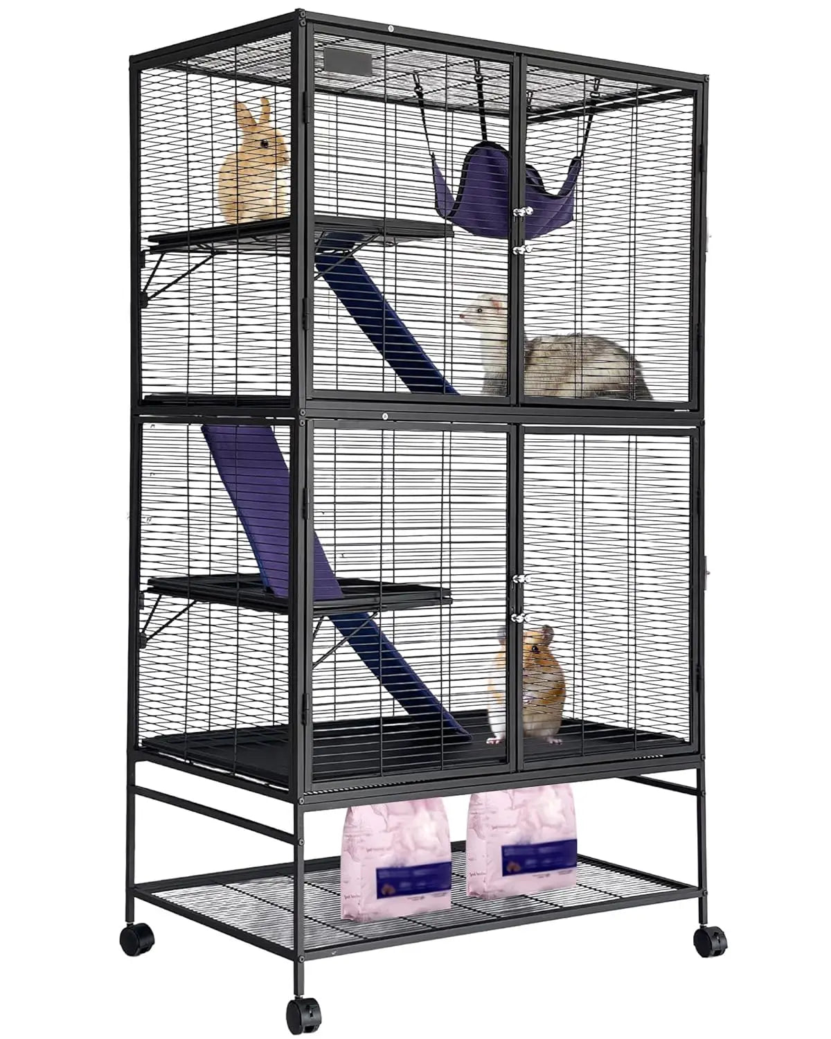 64" Metal Multi-Level Cage for Small Animals