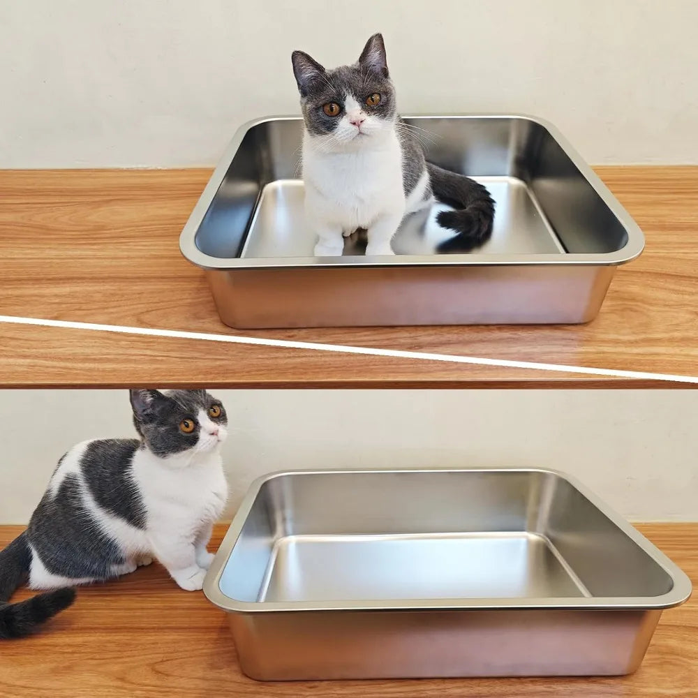 Stainless Steel Litter Box Large Size