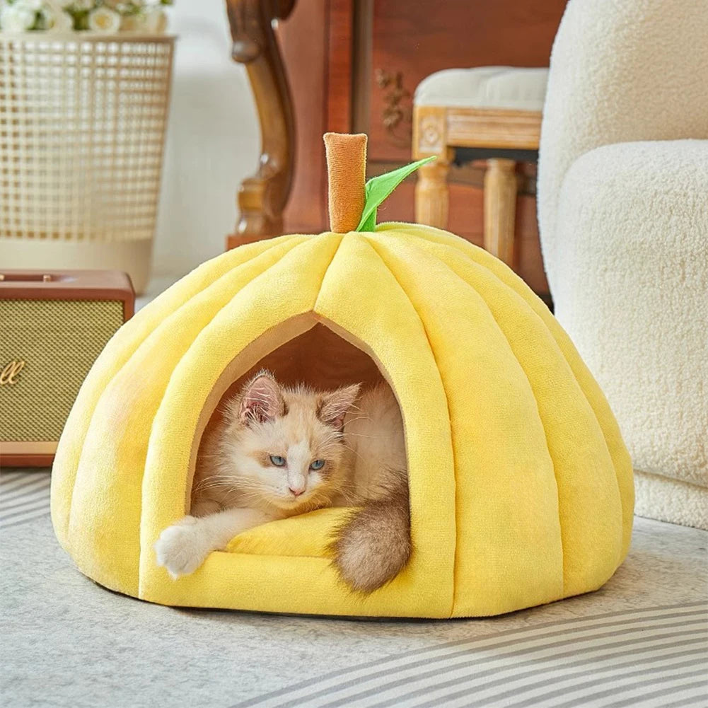 Plush Calming Thickened Warming Pet Bed Sofa Non-Slip Bottom Prevents Sliding Pet Bed For Cold Floors Cozy Nook For Bedroom