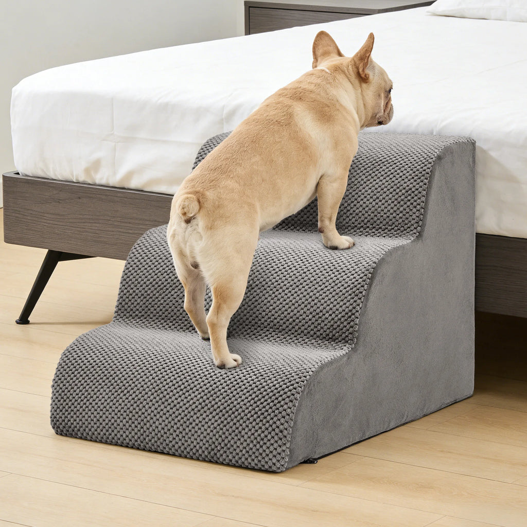 3-4 Step High-Density Foam Dog Stairs