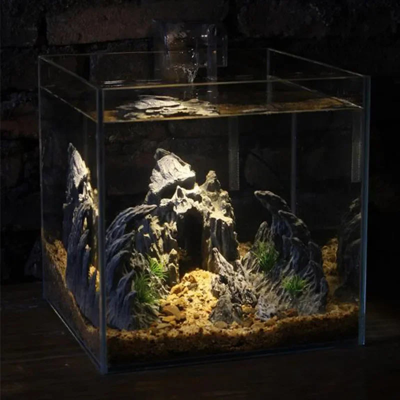 Simulated Canyon Aquarium Decoration Fish Tank, 2pcs
