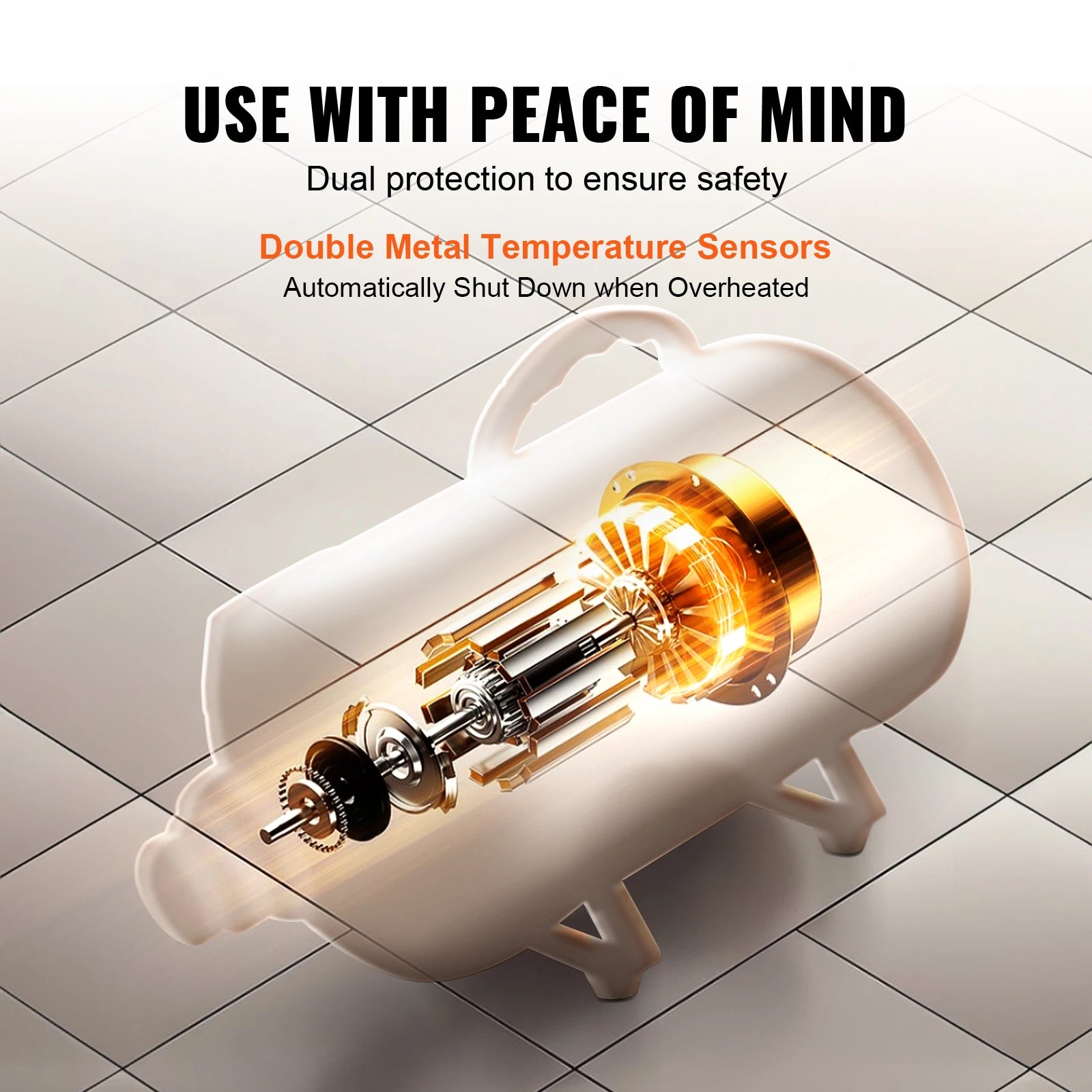 2000W/2.7HP  Adjustable Speed Dog Blow Dryer with 4 Nozzle and Extendable Hose