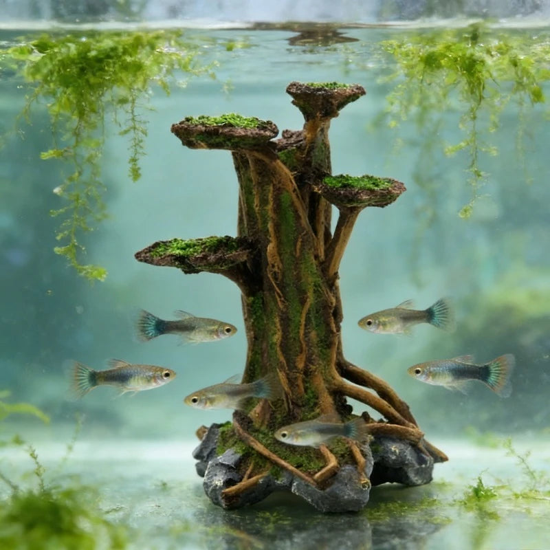 Artificial Moss Tree Driftwood Aquarium Decoration