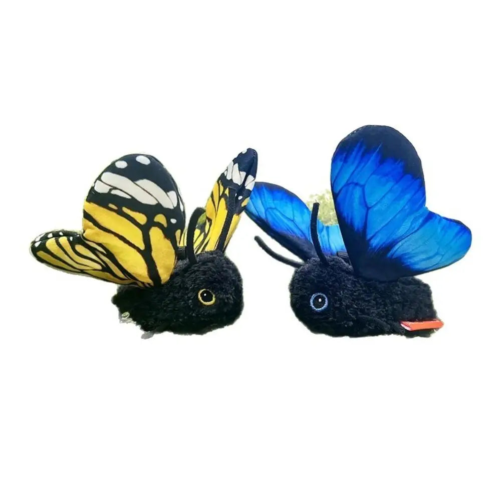 Rechargeable Automatic Cat Toy Multiple Modes Simulation Butterfly Cat Teaser Hanging Elastic String Washable Feline Toy