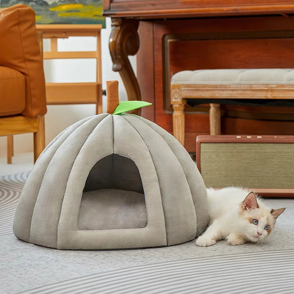 Plush Calming Thickened Warming Pet Bed Sofa Non-Slip Bottom Prevents Sliding Pet Bed For Cold Floors Cozy Nook For Bedroom