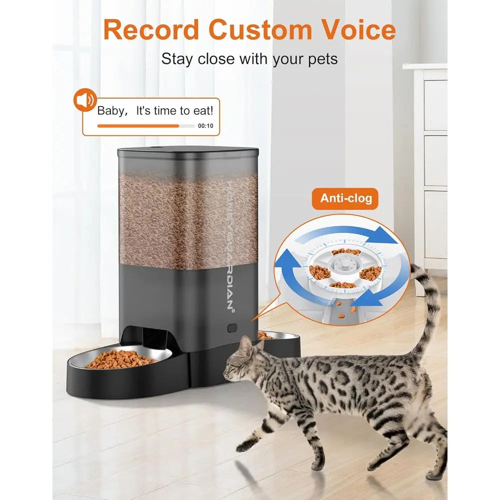 2.4/5G WiFi Smart 5L Automatic Cat Feeder for Two Cats