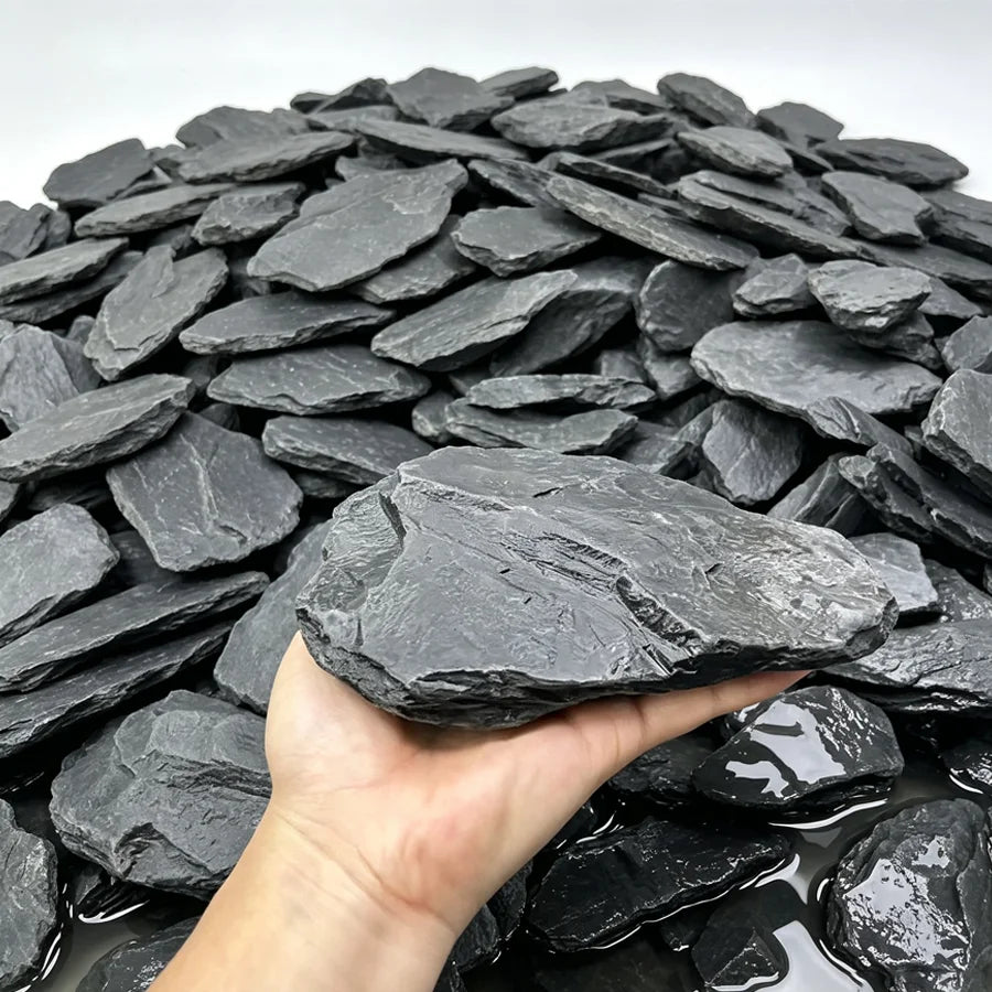 500g Grey Slate Stone Irregular Thin Flat Rocks
