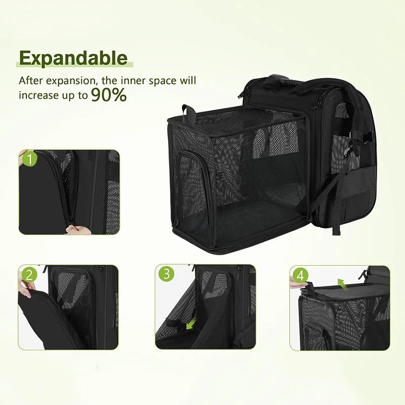 Expandable Large Capacity Pet Carrier Backpack
