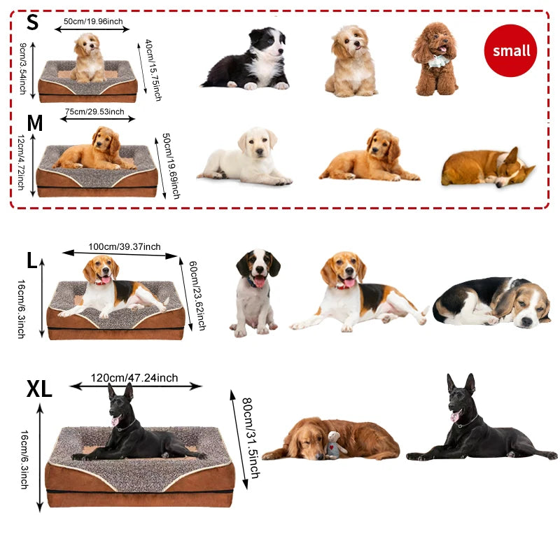 An oversized dog bed removable washable for all seasons