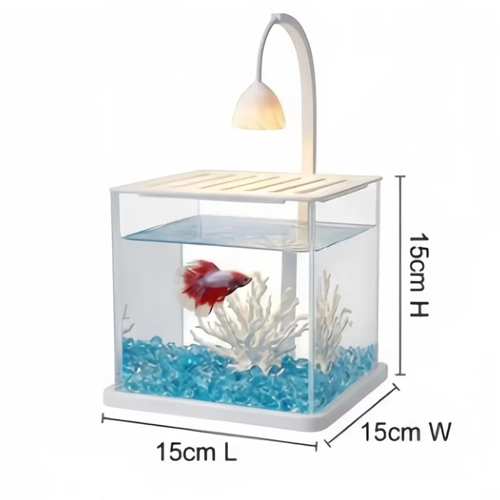 Acrylic Fish Tank With Ice Crystal Landscape