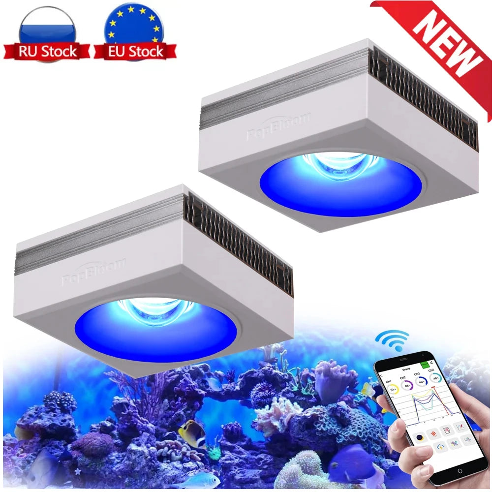 RL90 WiFi Aquarium LED Lighting 100W, Coral Reef Grow Aquarium Light for Saltwater SPS/LPS Marine Fish Tank
