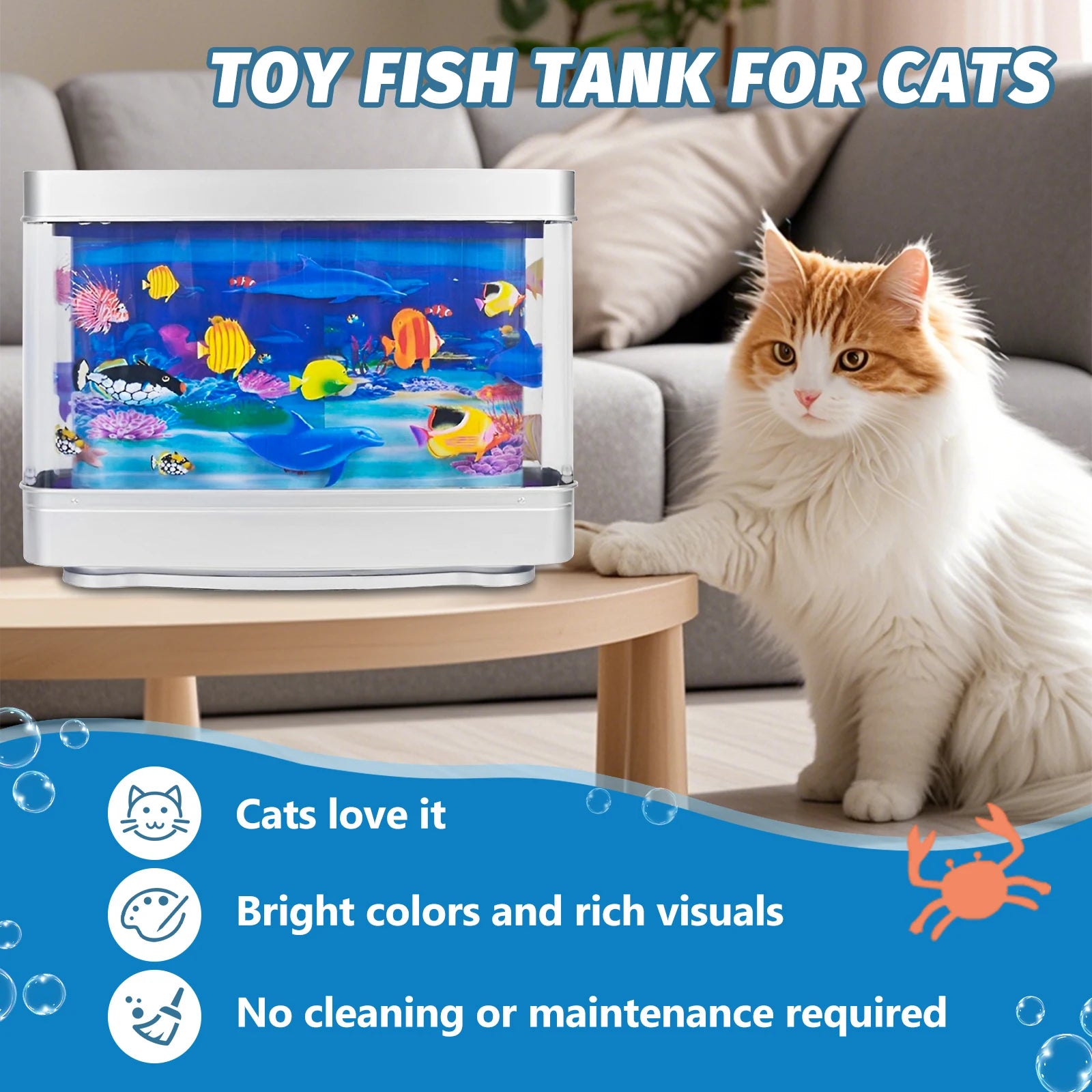 Artificial Aquarium: Fascinating Moving Pictures of Fish in Tank