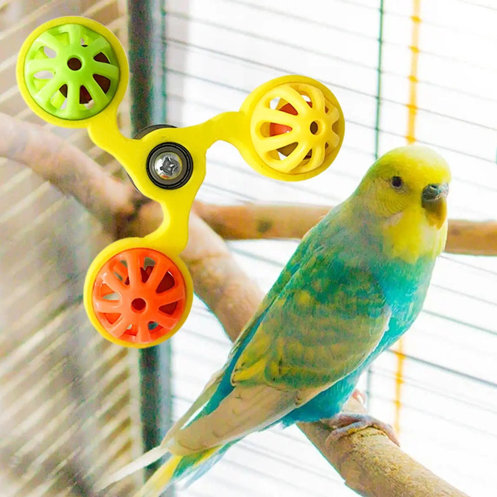 Rotating Windmill Bird Cage Toy For Parrots