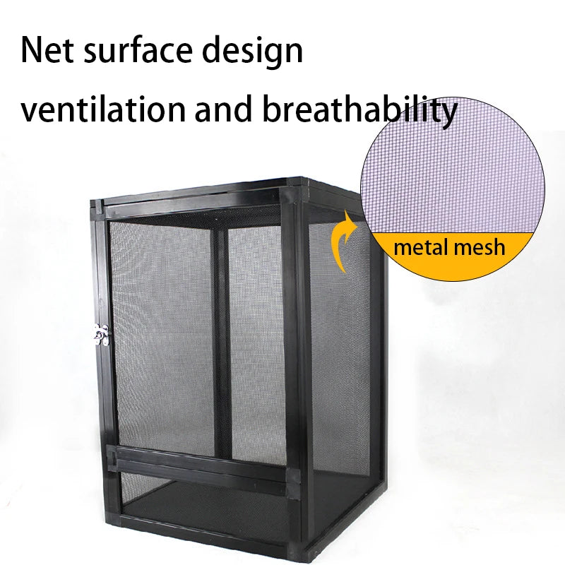 Tall Reptile Terrarium Tank with Metal Mesh Door