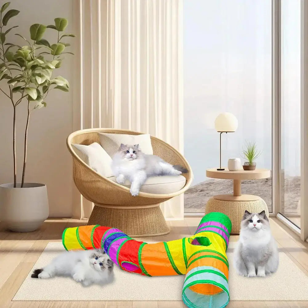 Portable T Shape Cat Tube And Tunnel