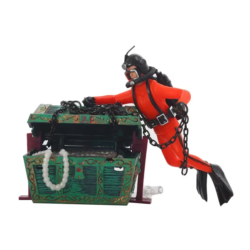 Treasure Frogman Aquarium Ornament