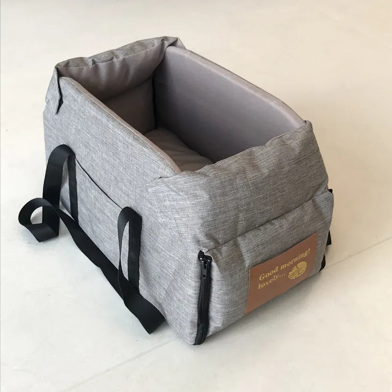 Portable Console Booster Car Seat & Carrier for Small Dogs & Cats