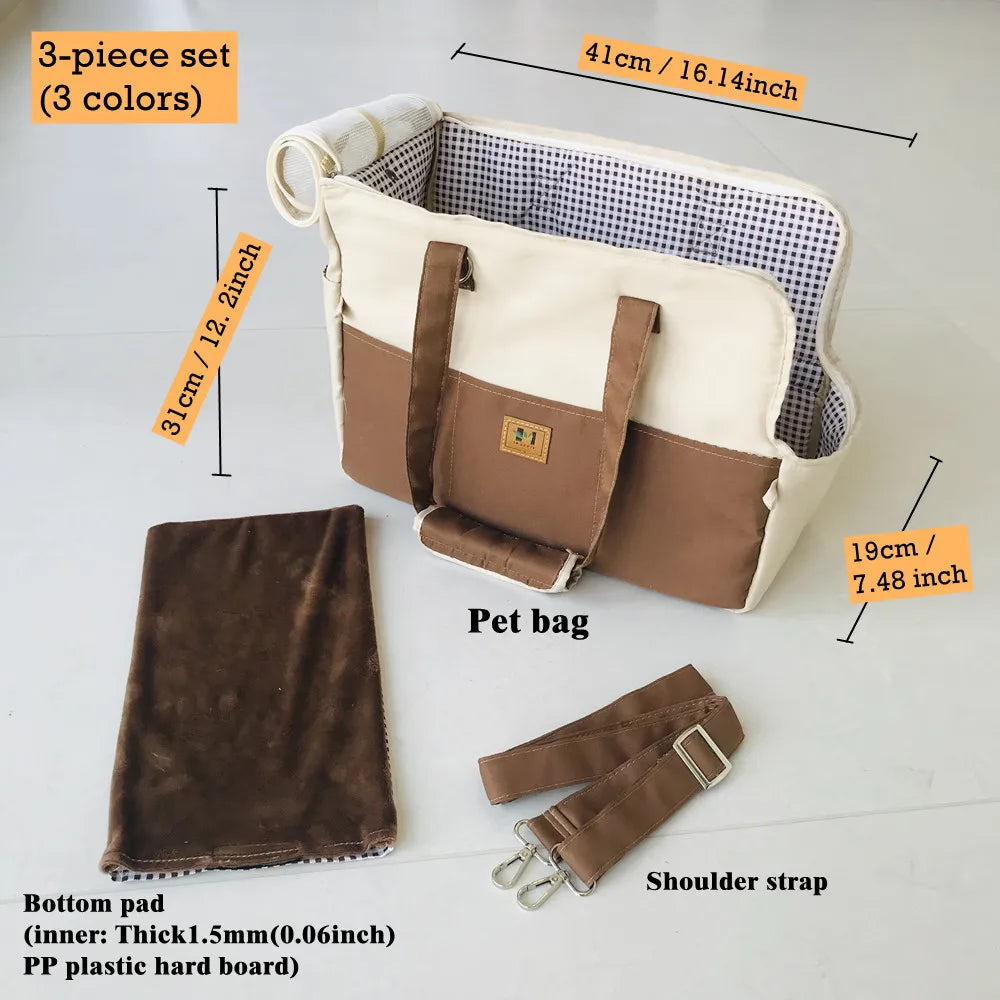 Portable Dog Cat Carrier and Outdoor Travel Bag