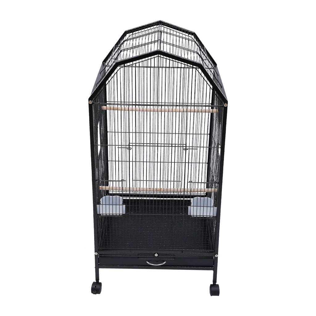 Large, Freestanding, Rolling, Bird Cage