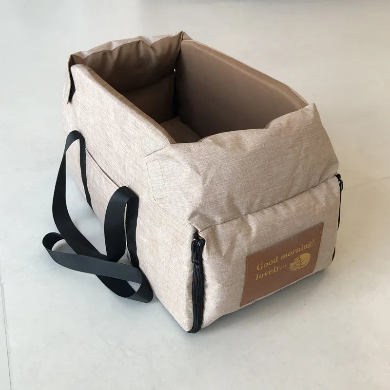 Portable Console Booster Car Seat & Carrier for Small Dogs & Cats