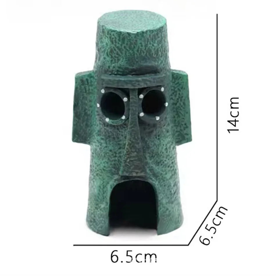 Cute Resin House Aquarium Decorations