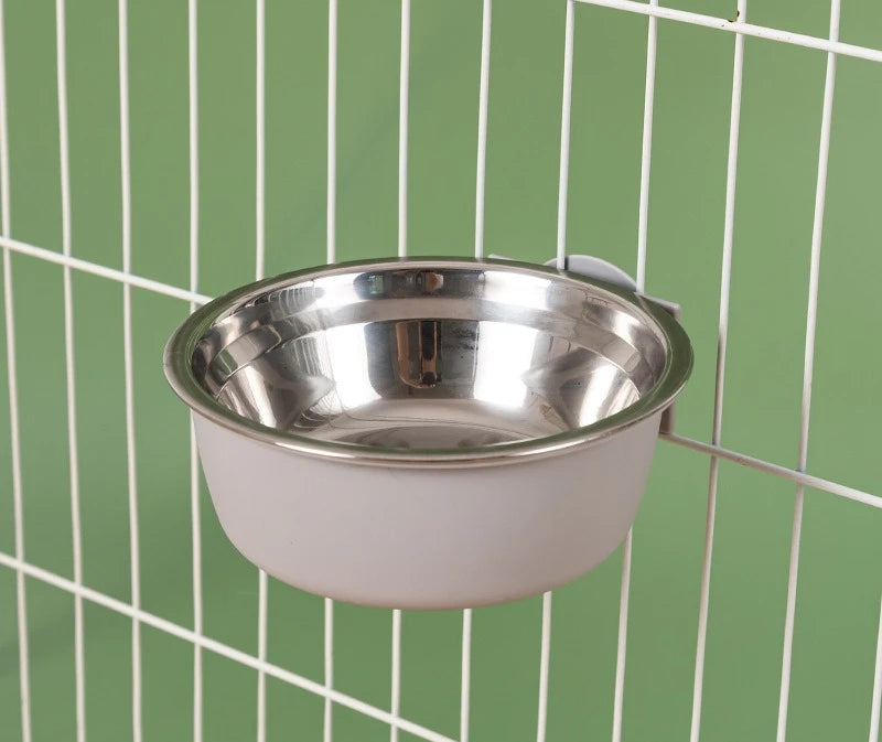 Hanging Automatic Pet Food Feeder with 30oz Bowl and 500ml Water Dispenser