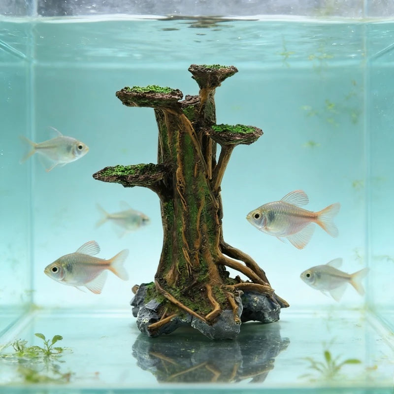 Artificial Moss Tree Driftwood Aquarium Decoration