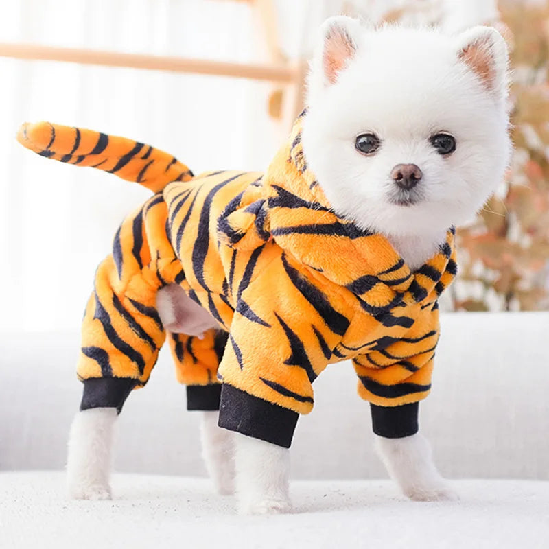 Soft Warm Fleece Pet Jumpsuit Hoodie