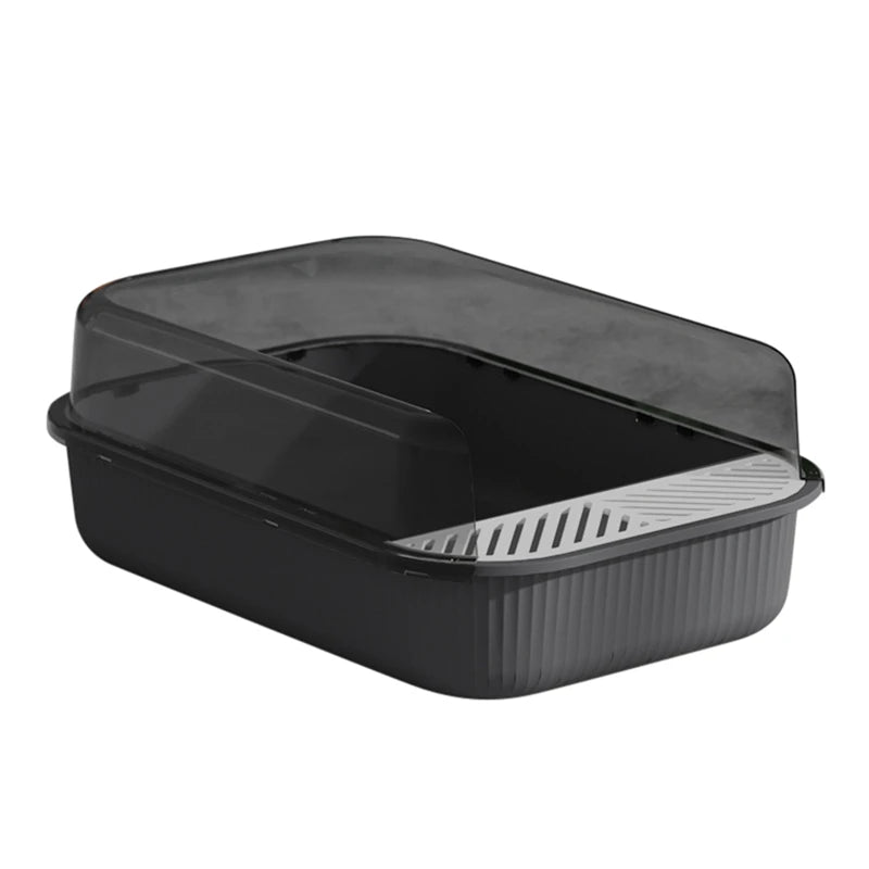 Semi-Enclosed Large Splashproof Litter Box