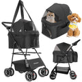 3 in 1 Portable Foldable Pet Stroller for Medium Dogs Cats