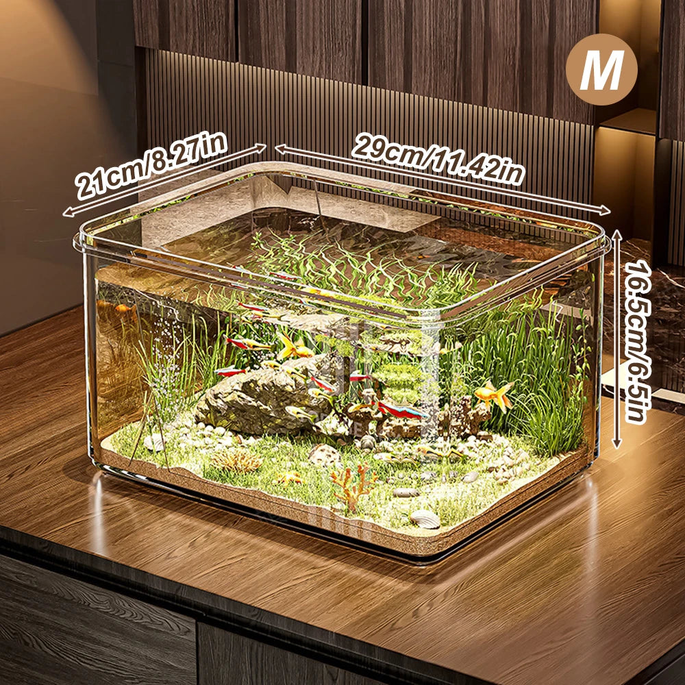 1 PC Transparent Thick Acrylic Desktop Aquarium