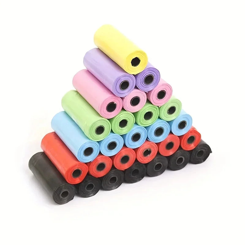 30/1500pcs Random Color Dog Poop Bags