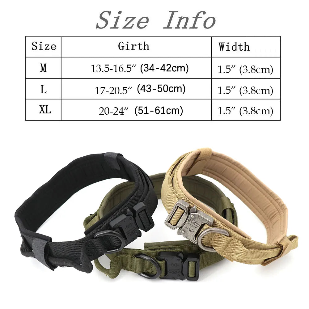 Training Tactical Dog Collar And Leash Set