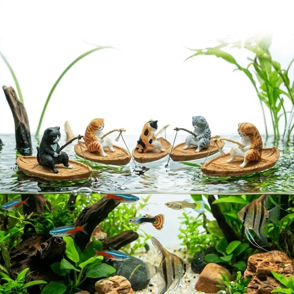 Resin Cat Shape Fishing Boat