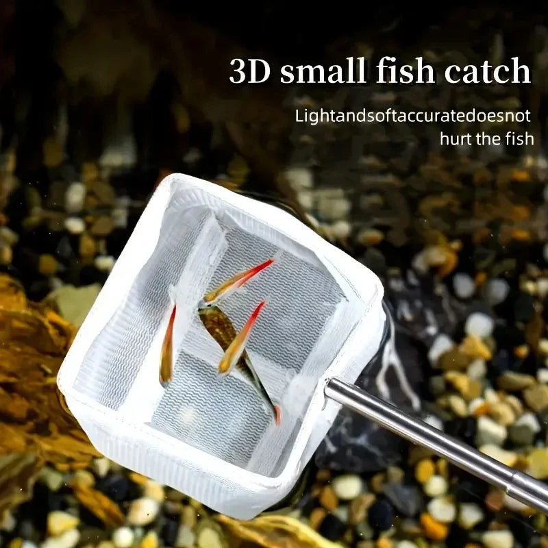 Stainless Steel Handle Square Round Aquarium Net