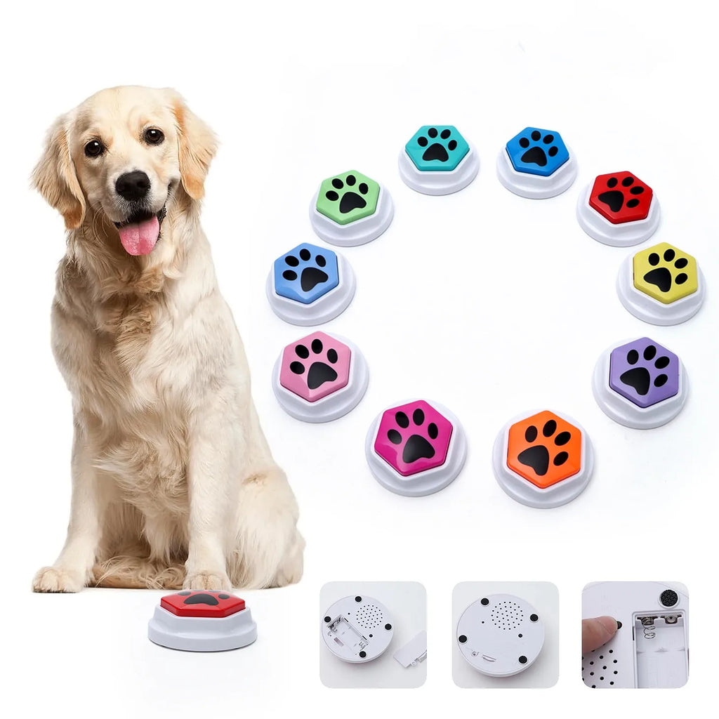 Recordable Talking Sound Button and Interactive Voice Buttons For Communication Dog Training